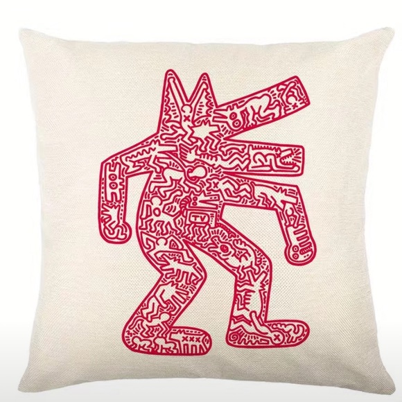 Keith Haring “Dancing Dog” artistic print pillowcase - Picture 5 of 6